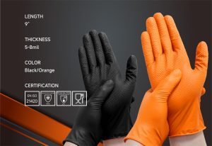 INTCO Diamond Textured Nitrile Gloves