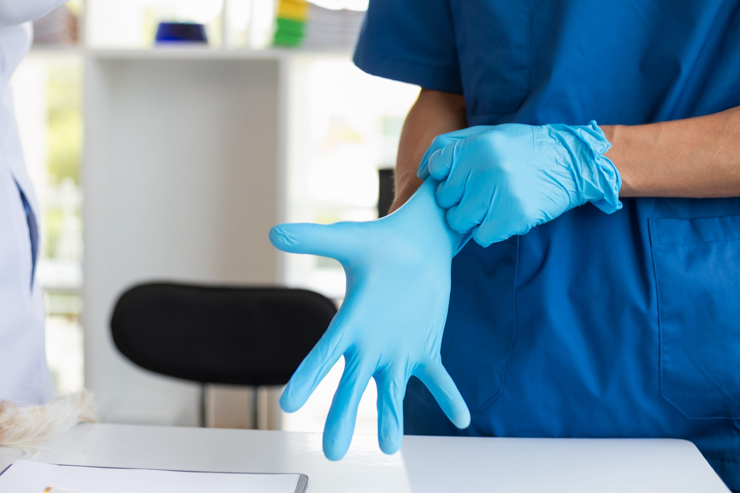 Disposable nitrile gloves