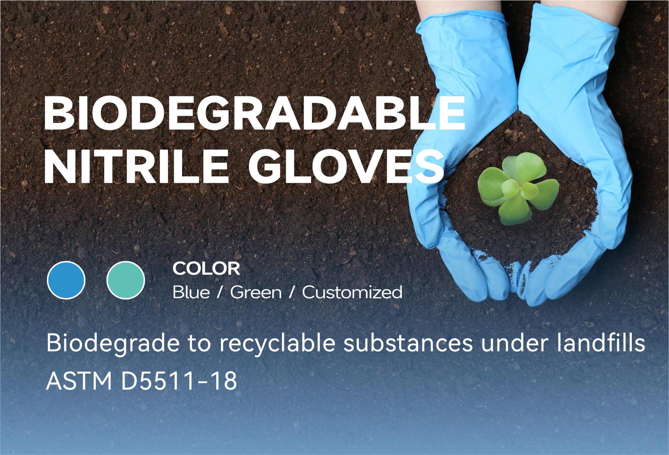 Biodegradable nitrile gloves