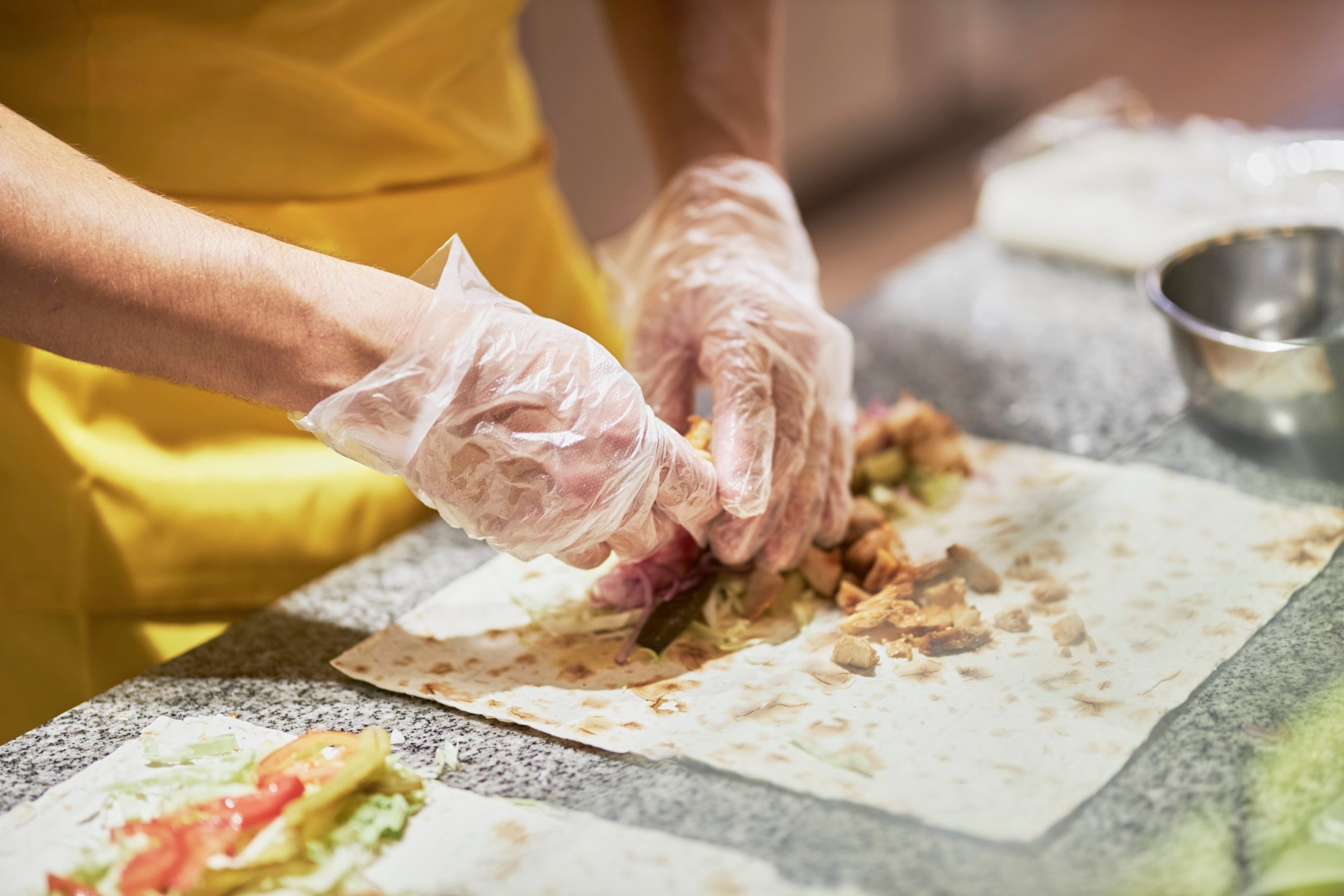 The,Process,Of,Making,Shawarma.,Closeup